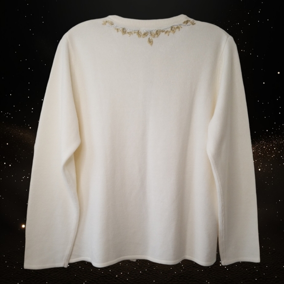 Off White Open Front Cardigan by Designers Originals - Picture 2 of 4